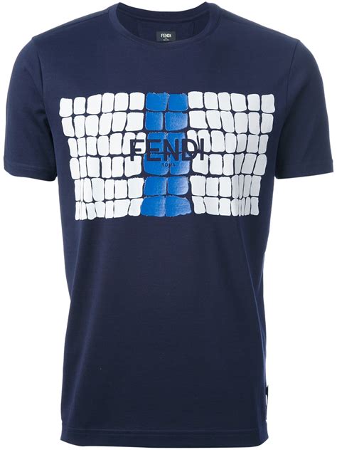 fendi t shirt mens sale|fendi men's printed t shirts.